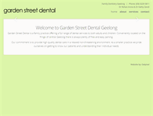 Tablet Screenshot of gardenstreetdental.com.au